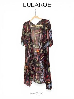 LuLaRoe Shirley Black Sheer Kimono